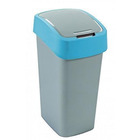 Kosz na �mieci curver flip bin 9l srebrny/niebieski