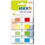 Zak�adki indeksuj�ce stickn 45x12 kolorowe zako�czenia mix 4 kolor�w neonowych po 35 kart. w podajnikach 26020