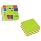 Notesy samoprzylepne kostka stickn, mix zielone neonowe ipastelowe 51 x 51 mm, 250 kart. 21534