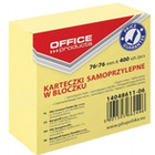 Karteczki samopoprzylepne office products, pastel jasnoŻÓŁty, zestaw 1x400, 76 x 76 mm 14048611-06