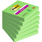 Karteczki samoprzylepne post-it super sticky zielone 76*76 mm 90kart 654-6ss-aw