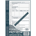 Druk formularz przyjĘcia odpadÓw metali a5 o+k e-03-3