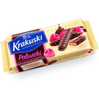 Ciastka krakuski paluszki z galaretkĄ malinowĄ w czekoladzie 144g