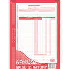 Druk arkusz spisu z natury pionowy a4 48k o+k 341-1