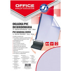 OkŁadki do bindowania office products pvc a4 200mic (100) niebieskie transparentne 20222015-01