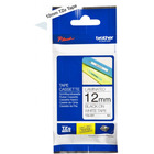 TaŚma brother laminowana tze231 czarny nadruk na biaŁym tle 12mm*8m
