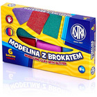 Modelina z brokatem 6 kolorÓw astra 304109001