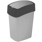 Kosz na Śmieci curver flip bin 9l srebrny/szary