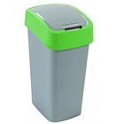 Kosz na Śmieci curver flip bin 45l srebrny/zielony